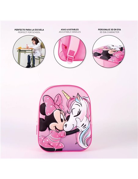 Ghiozdan gradinita 3D, Motiv Minnie 