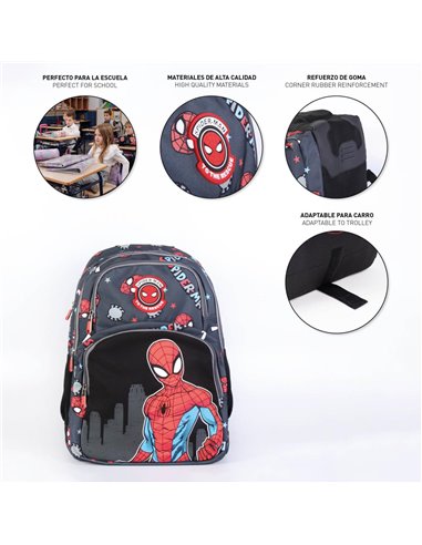 Set scoala Spiderman - Ghiozdan si Penar Echipat cu 3 fermoare
