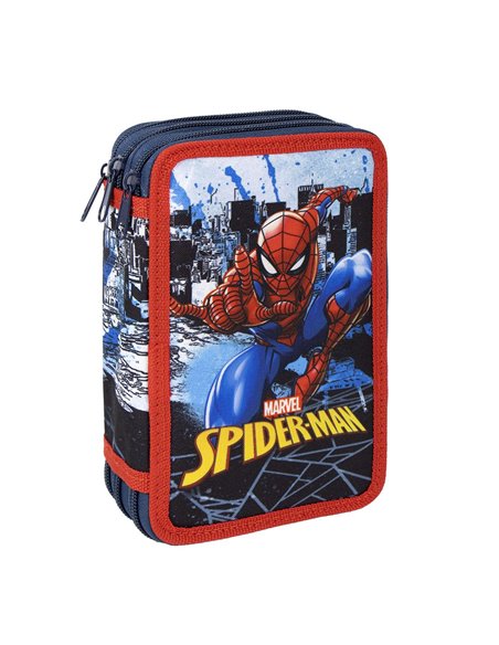 Set scoala Spiderman - Ghiozdan si Penar Echipat cu 3 fermoare