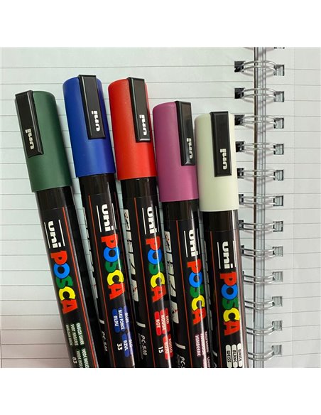 Set 5 Markere UNI POSCA PC-5M, 1.8-2.5 mm, POS41-PC5M