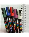 Set 5 Markere UNI POSCA PC-5M, 1.8-2.5 mm, POS41-PC5M