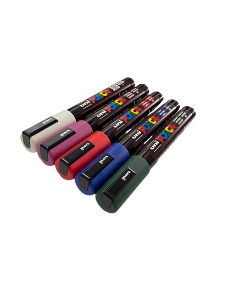 Set 5 Markere UNI POSCA PC-5M, 1.8-2.5 mm, POS41-PC5M