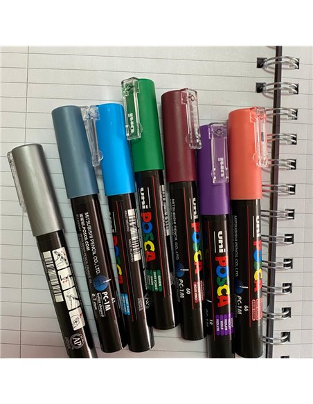 Set 7 Markere UNI POSCA PC-1M, 0.7-1MM, POS42-PC1M