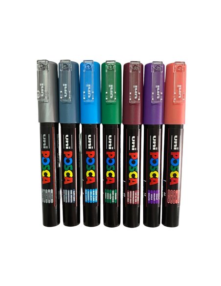 Set 7 Markere UNI POSCA PC-1M, 0.7-1MM, POS42-PC1M