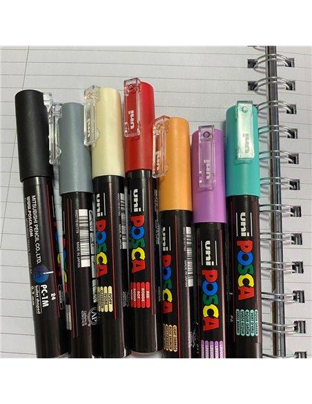 Set 7 Markere UNI POSCA PC-1M, 0.7-1MM, POS43-PC1M