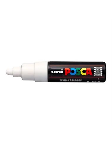 Marker UNI POSCA PC-7M, 4.5-5.5 mm, Alb