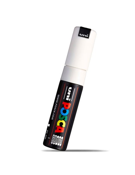 Marker UNI POSCA PC-7M, 4.5-5.5 mm, Alb