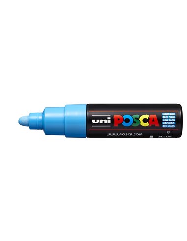 Marker UNI POSCA PC-7M, 4.5-5.5 mm, Albastru deschis