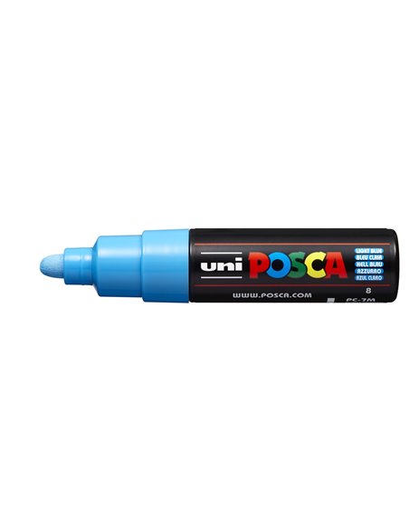 Marker UNI POSCA PC-7M, 4.5-5.5 mm, Albastru deschis