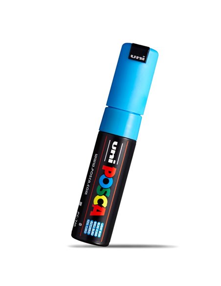 Marker UNI POSCA PC-7M, 4.5-5.5 mm, Albastru deschis