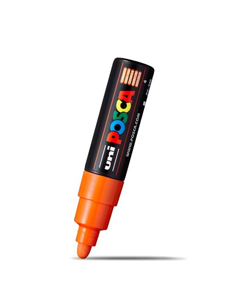 Marker UNI POSCA PC-7M, 4.5-5.5 mm, Portocaliu inchis