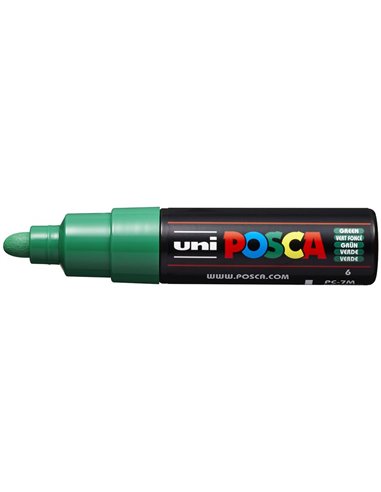 Marker UNI POSCA PC-7M, 4.5-5.5 mm, Verde