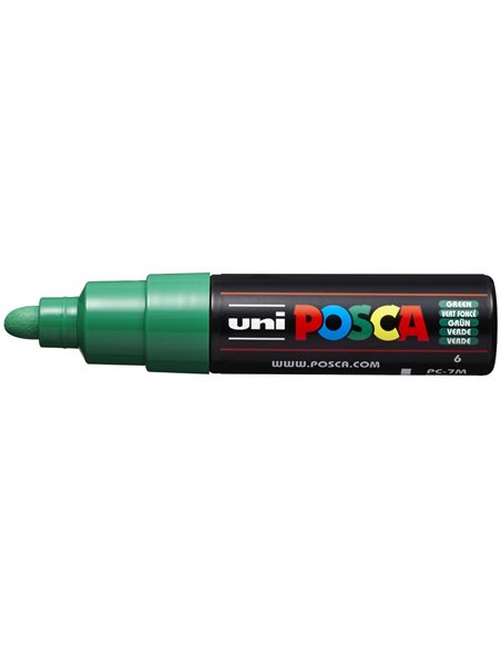 Marker UNI POSCA PC-7M, 4.5-5.5 mm, Verde