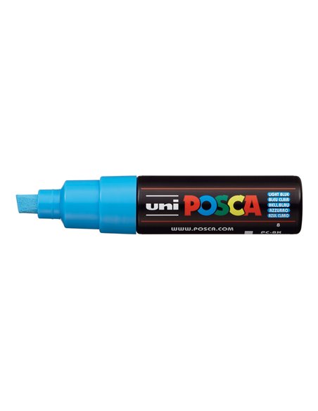 Marker UNI POSCA PC-8K, 8 mm, Albastru deschis