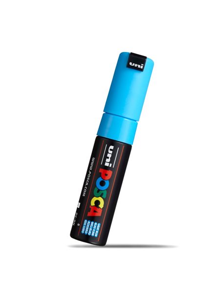 Marker UNI POSCA PC-8K, 8 mm, Albastru deschis
