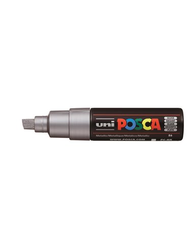 Marker UNI POSCA PC-8K, 8 mm, Argintiu