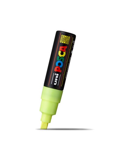 Marker UNI POSCA PC-8K, 8 mm, Galben fluorescent
