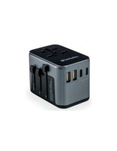 Adaptor universal Verbatim UTA-03, 6-in-1Priza cu USB-C PD si QC, 2 x USB-C, 2 x USB-A "49545" (include TV 0.8lei)