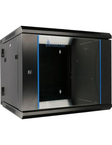 EXTRALINK 6U 600X600 AZH wall-mounted rackmount cabinet swing type black "EX.12929"