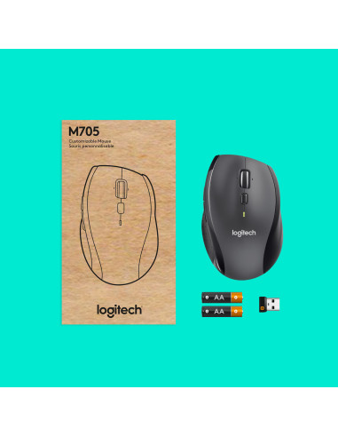 LOGITECH Marathon M705 Wireless Mouse - CHARCOAL - EMEA "910-006034", (include TV 0.18lei) LOGITECH Marathon M705 Wireless Mouse - CHARCOAL - EMEA "910-006034", (include TV 0.18lei)