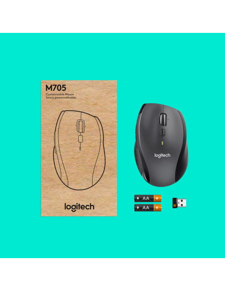 LOGITECH Marathon M705 Wireless Mouse - CHARCOAL - EMEA "910-006034", (include TV 0.18lei) LOGITECH Marathon M705 Wireless Mouse - CHARCOAL - EMEA "910-006034", (include TV 0.18lei)