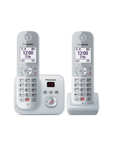 Telefon Panasonic DECT Twin, KX-TG6822GS, robot telefonic