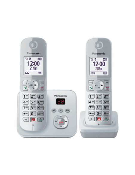 Telefon Panasonic DECT Twin, KX-TG6822GS, robot telefonic