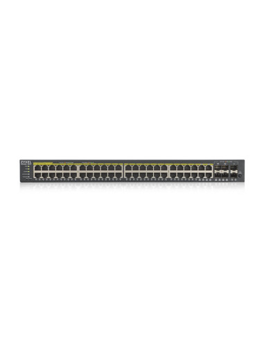 ZYXEL | GS192048HPV2-EU0101F | GS1920-48HP v2 | Switch | Smart Managed | Layer 2 | POE| Rackmount | Porturi 44 Gigabit POE, 4 Gi