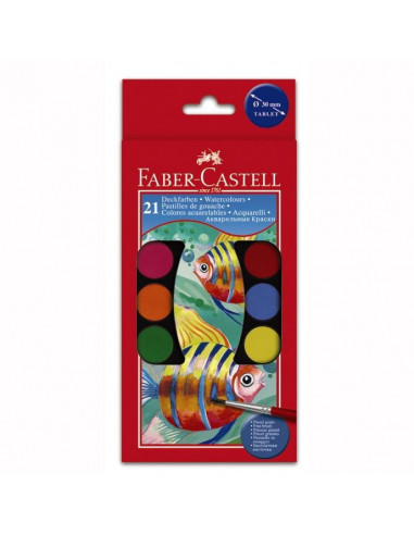 Acuarele Faber-Castell, 21 Culori + pensula