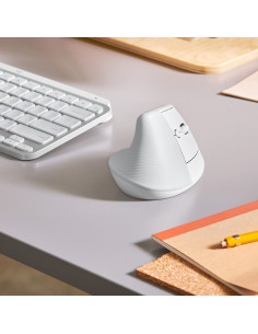 LOGITECH Lift Vertical Ergonomic Mouse - OFF-WHITE PALE GREY - 2.4GHZ BT - EMEA - ON+OFFLINE,B2C "910-006475" (include TV 0.18le 2