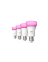 Set 4 BEC smart LED Philips, soclu E27, putere 6.5 W, forma
