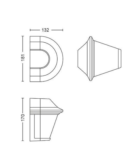 Serres wall lantern black 1x42W 230V "000008718696165911"