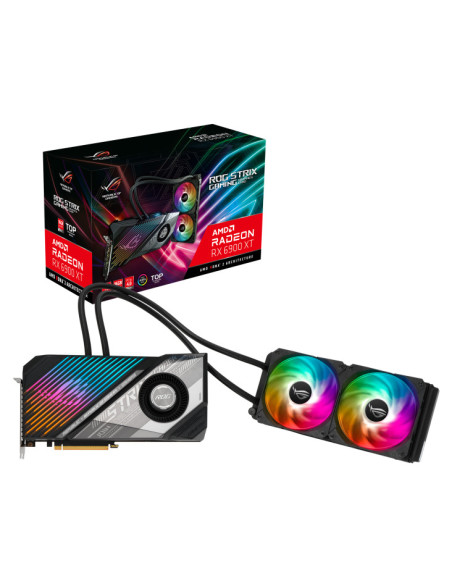 Asus rog strix lc radeon rx 6900 xt t16g, 16gb gddr6