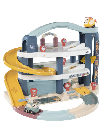 Pista de masini Smoby Big Garage cu masinuta si
