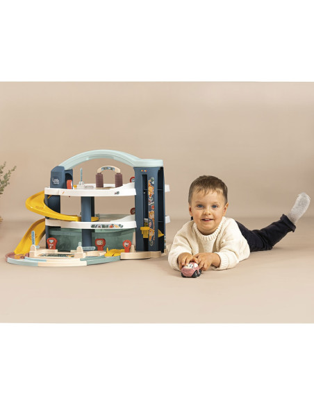 Pista de masini Smoby Big Garage cu masinuta si