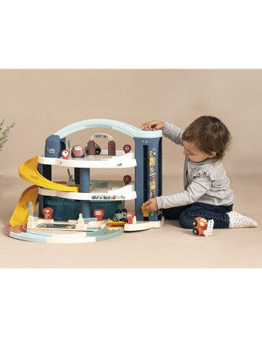 Pista de masini Smoby Big Garage cu masinuta si