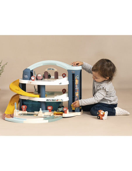 Pista de masini Smoby Big Garage cu masinuta si