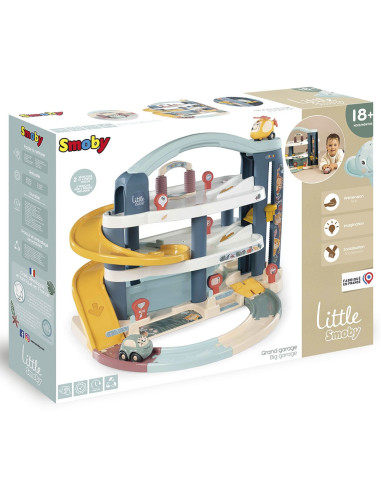 Pista de masini Smoby Big Garage cu masinuta si