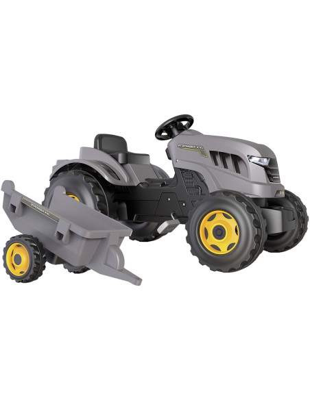 Tractor cu pedale si remorca Smoby Stronger XXL gri,S7600710202