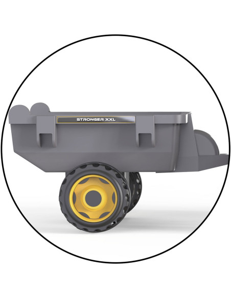 Tractor cu pedale si remorca Smoby Stronger XXL gri,S7600710202