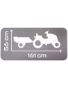 Tractor cu pedale si remorca Smoby Stronger XXL gri,S7600710202