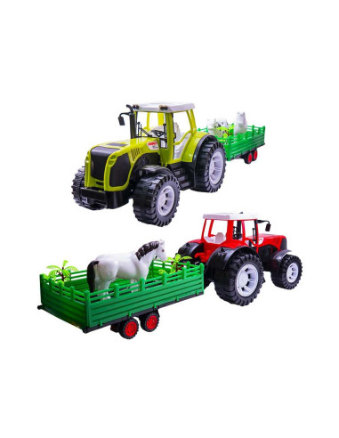 Tractor cu remorca si 2 animale, 54 cm,0488-216