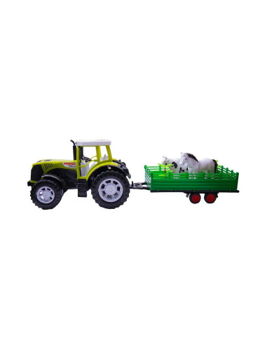 Tractor cu remorca si 2 animale, 54 cm,0488-216