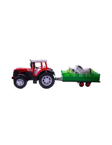 Tractor cu remorca si 2 animale, 54 cm,0488-216