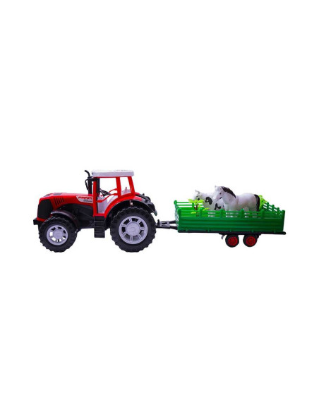 Tractor cu remorca si 2 animale, 54 cm,0488-216