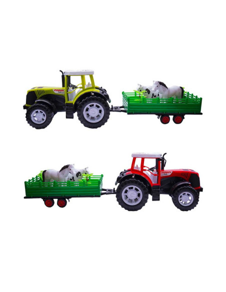 Tractor cu remorca si 2 animale, 54 cm,0488-216
