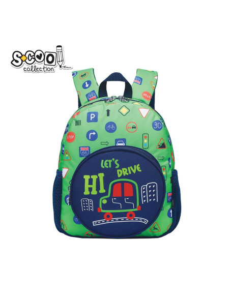 Ghiozdan gradinita LET DRIVE, 33x27x15 cm - S-COOL,SC2102