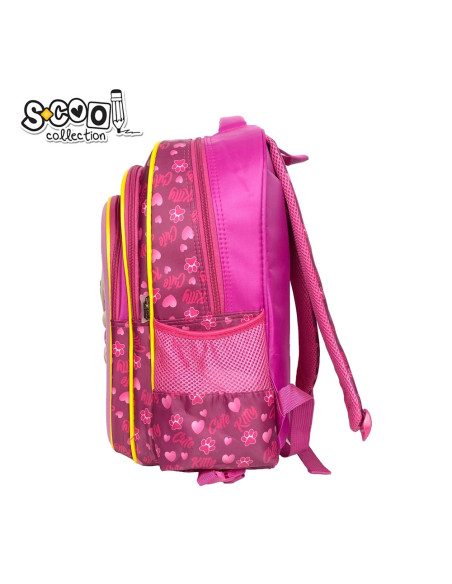 Ghiozdan 3D cu led CUTE KITTY, 40x32x19.5 cm - S-COOL,SC2313