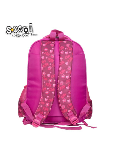 Ghiozdan 3D cu led CUTE KITTY, 40x32x19.5 cm - S-COOL,SC2313