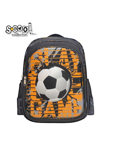 Ghiozdan 3D cu led FOOTBALL, 40x32x19.5 cm - S-COOL,SC2315